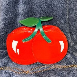Cherry Shaped Red Crossbody Bag